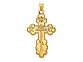 14K Yellow Gold Eastern Orthodox Cross Pendant