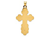 14K Yellow Gold Eastern Orthodox Cross Pendant