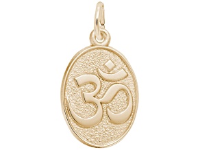 14K Yellow Gold Om Symbol Charm