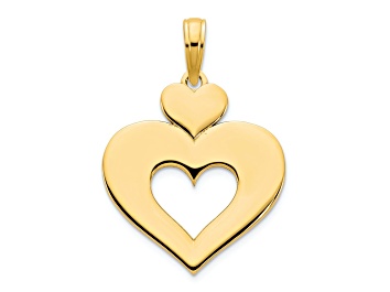 Picture of 14k Yellow Gold Cut Out Heart Pendant