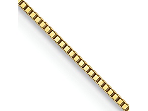18K Yellow Gold 0.5mm Solid Box 16 Inch Chain
