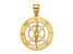 14k Yellow Gold Nautical Compass with Moveable Needle Charm