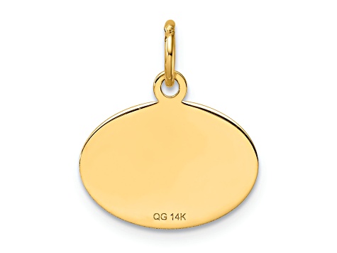 14K Yellow Gold Polished Oval CLASS OF 2023 Charm