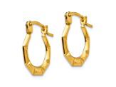 14K Yellow Gold Tiny Hollow Hoop Earrings