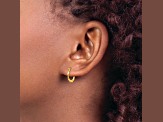 14K Yellow Gold Tiny Hollow Hoop Earrings
