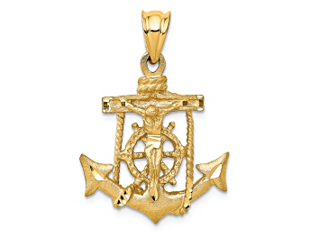 Picture of 14K Yellow Gold Mariners Cross Pendant