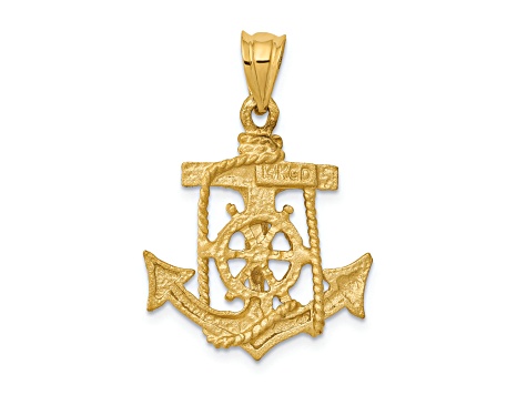 14K Yellow Gold Mariners Cross Pendant