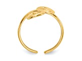 14K Yellow Gold Swirl Toe Ring