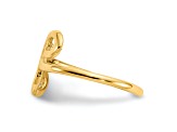 14K Yellow Gold Swirl Toe Ring