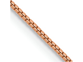 10k Rose Gold 0.7mm Solid Box 18 Inch Chain