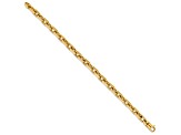 14K Yellow Gold 7mm Hand-Polished Fancy Link Bracelet