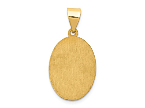14k Yellow Gold Polished and Satin Saint Jude Thaddeus Medal Pendant ...
