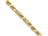 14k Yellow Gold 2.5mm Diamond-Cut Solid Milano Rope 16 Inch Chain