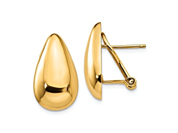 Picture of 14k Yellow Gold Polished Teardrop Stud Earrings