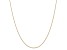 14K Yellow Gold 1.2mm Diamond-cut Beaded Pendant Chain Necklace