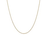 14K Yellow Gold 1.2mm Diamond-cut Beaded Pendant Chain Necklace