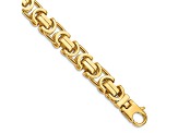 14K Yellow Gold 10.1mm Hand-Polished Fancy Link Bracelet