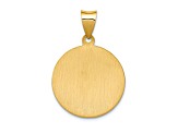 14K Yellow Gold Saint Anthony Medal Hollow Pendant