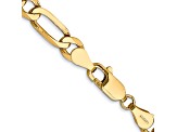 14K Yellow Gold 5.25mm Flat Figaro Chain Necklace