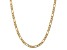 14K Yellow Gold 5.25mm Flat Figaro Chain Necklace