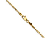 14K Yellow Gold 1.70mm Singapore Chain Necklace