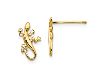 Picture of 14K Yellow Gold Polished Gecko Stud Earrings