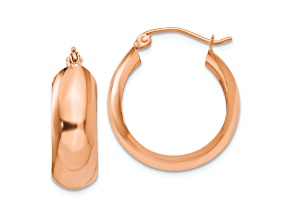 14k Rose Gold 13/16" Hoop Earrings