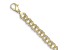 14K Yellow Gold Triple Link 13.5mm 8 Inch Charm Bracelet