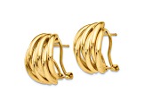 14k Yellow Gold Polished Fancy Stud Earrings