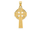 14K Yellow Gold Polished Celtic Cross Pendant