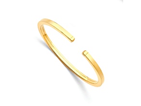 14K Yellow Gold Polished Flexible Cuff Bangle