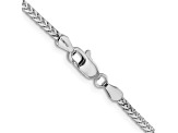 14K White Gold 2mm Franco Chain Necklace