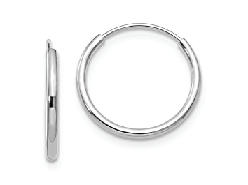 Picture of Rhodium Over 14K White Gold Endless Hoop Earrings