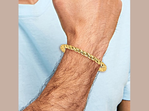 14K Yellow Gold Polished Fancy Twist Bracelet