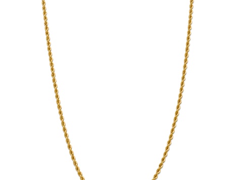 14k Yellow Gold 3.65mm Solid Rope 22 Inch Chain