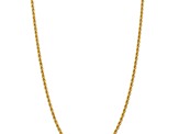 14k Yellow Gold 3.65mm Solid Rope 22 Inch Chain