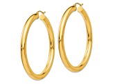 10k Yellow Gold Polished 2 3/16" Hoop Earrings