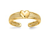 14K Yellow Gold Heart Toe Ring