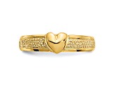 14K Yellow Gold Heart Toe Ring