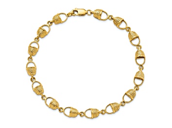 Picture of 14k Yellow Gold Textured Nantucket Basket Bracelet