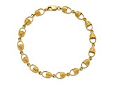 14k Yellow Gold Textured Nantucket Basket Bracelet