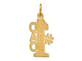 14k Yellow Gold Textured Number 1 Dad Pendant