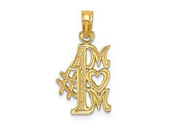 Picture of 14K Yellow Gold Number 1 MOM Charm