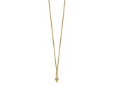 14K Yellow Gold and White Rhodium-plated Polished and Diamond-cut Necklace