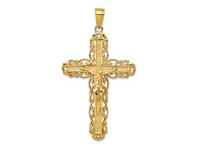 14K Yellow Gold Crucifix Pendant