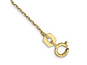 10k Yellow Gold Diamond-Cut Cable Link Anklet