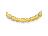 18K Yellow Gold Textured Omega Style 18-inch Necklace