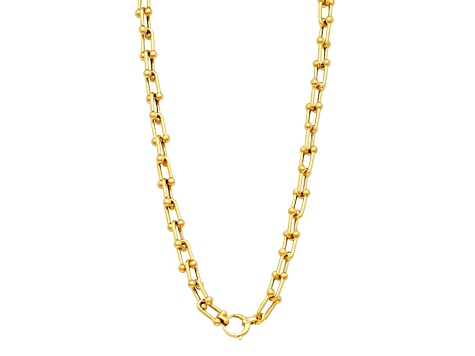 14K Yellow Gold 7mm Mariner's Link 18-inch Necklace