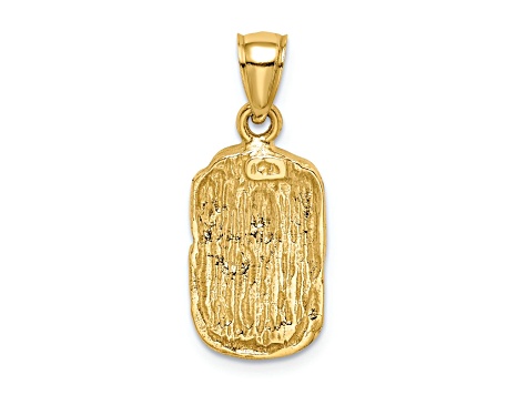 14k solid gold high quality nugget pendant