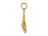 14k Yellow Gold Dolphin with 2 Baby Dolphins Pendant